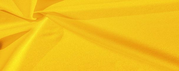 Texture, background, silk fabric, yellow woman's handkerchief; D - Fotoğraf, Görsel