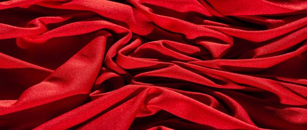 Texture, background, silk fabric red female shawl Convenient for - Photo, Image
