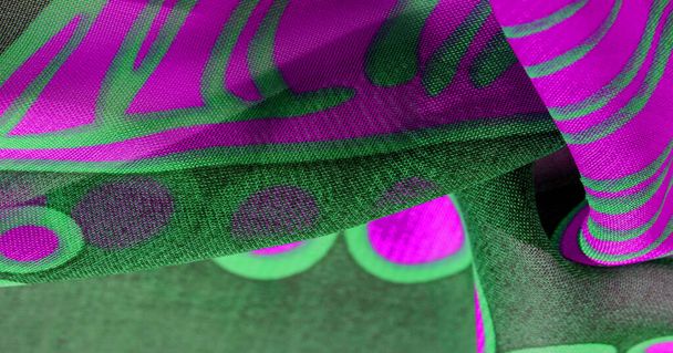текстура фоновий візерунок шпалер. Зелено-рожева чорна шовкова тканина
 - Фото, зображення