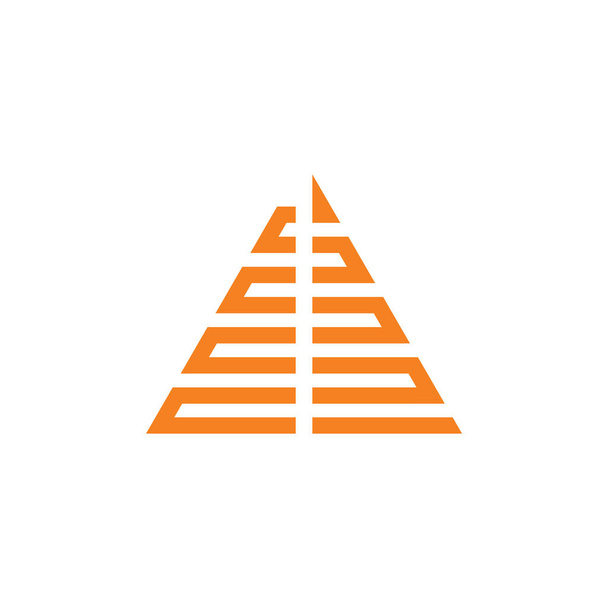 triangle stripes geometric line logo vector - Vetor, Imagem