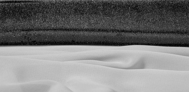 texture fond motif. Tissu en soie blanche avec un subtil mat
 - Photo, image