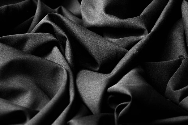Textured background Plans, Black fabric. This light fabric of li - Photo, Image