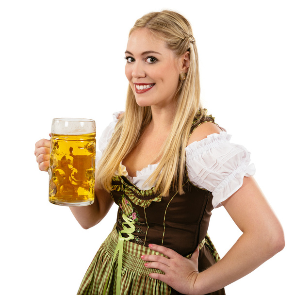 Oktoberfest waitress with beer - Foto, Imagen