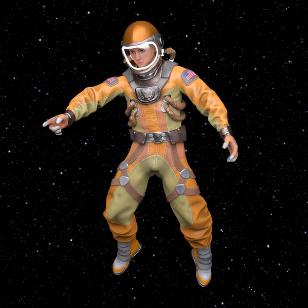 3D CG representación de astronauta
 - Foto, imagen