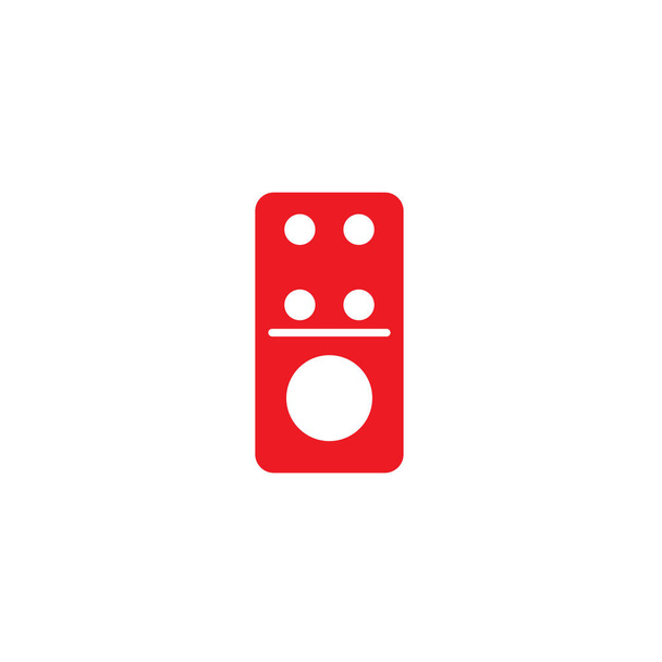 rote Dominosteine Vektor-Symbol  - Vektor, Bild