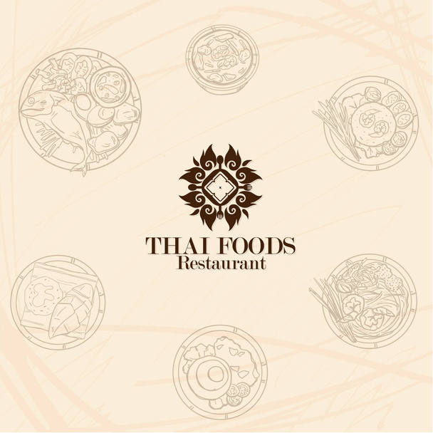 tailandese cibo ristorante logo icona grafica
 - Vettoriali, immagini