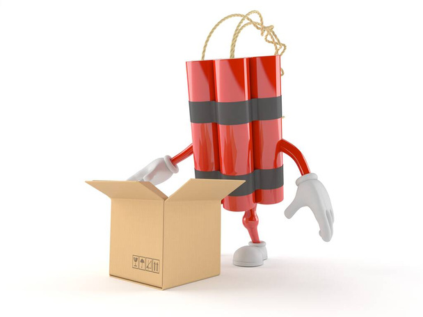 Dynamite character with open box - Photo, Image