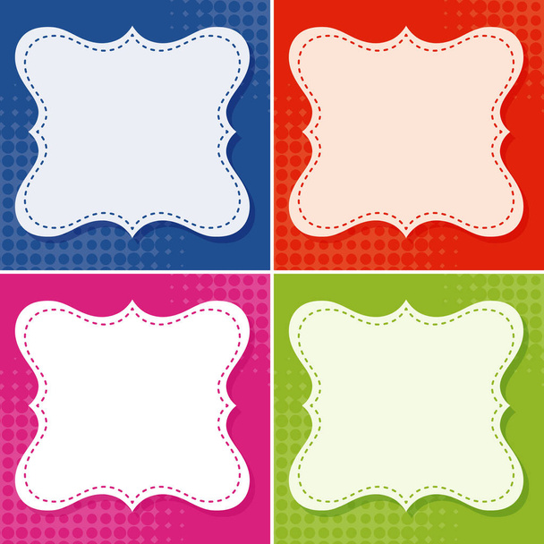 Background template in many colors with frame - Vector, Imagen