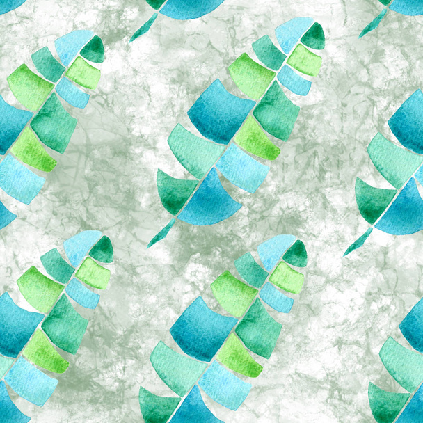 Tropical seamless pattern. Watercolor childlike pa - Fotografie, Obrázek