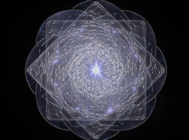 原子力 ph の件名に抽象的なフラクタル形態の粒子 - 写真・画像