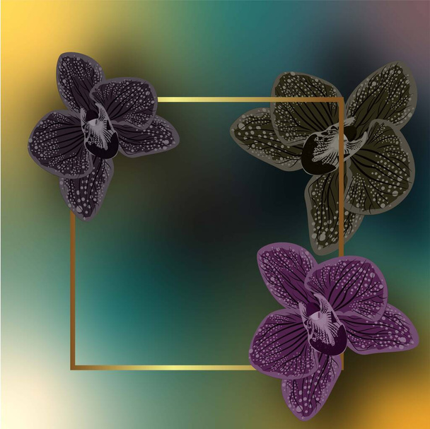 Tmavá orchidej pro koncept. Abstraktní tmavá orchidej pro oslavu designu. Technologický koncept. Vektorová moderní ilustrace - Vektor, obrázek