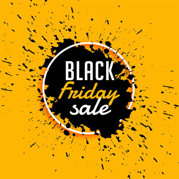 black friday grunge sale background in yellow color - Vettoriali, immagini