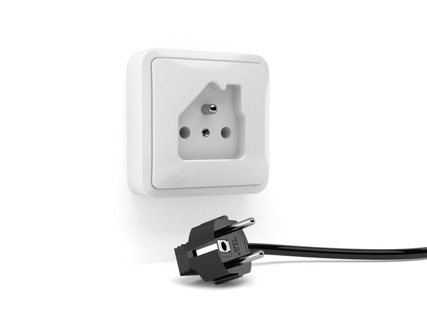 Electric socket in house shape - Photo, Image