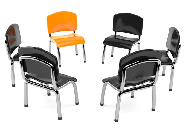 stoelen in cirkel - Foto, afbeelding