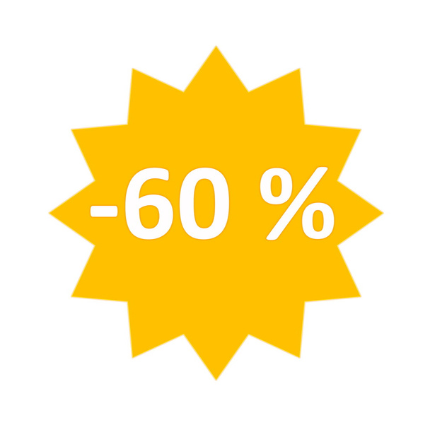 60 procent koop icon - Foto, afbeelding