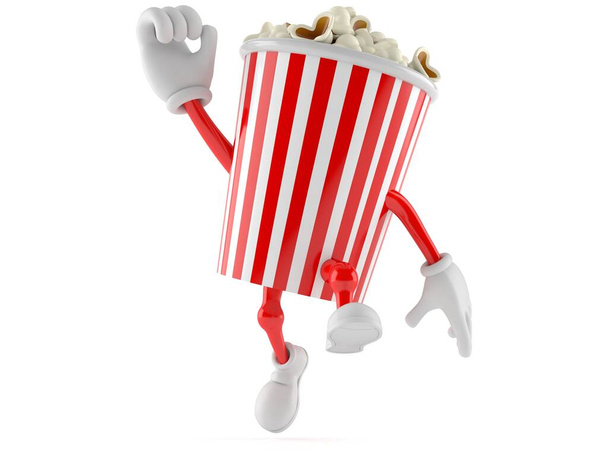 Popcorn character jumping in joy - Фото, изображение