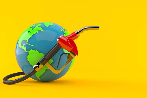 Ugello benzina con globo mondo
 - Foto, immagini
