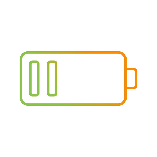 Bela linha de bateria baixa vetor ícone
 - Vetor, Imagem