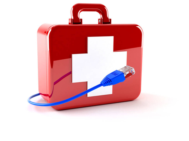 First aid kit with network cable - Photo, Image