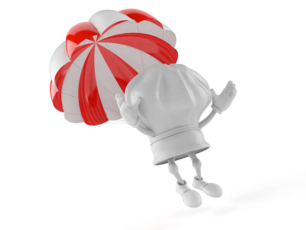 Carácter chef con paracaídas
 - Foto, Imagen
