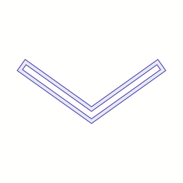 Gyönyörű nyíl Down Line vektor ikon - Vektor, kép