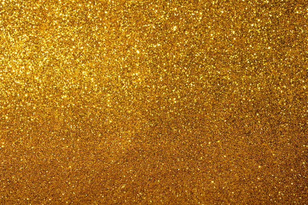 Gold blured sparkling background. Christmas lights. - Photo, Image