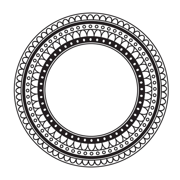 Round frame vector ornament. Vintage style decoration border. Re - Vector, Image