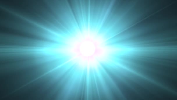 Cennet Işığı Optik Lens Fişeği Kusursuz Döndürme / 4k Soyut bir yıldız patlaması Optik parıltılar dönen ve cennet ışığı - Video, Çekim