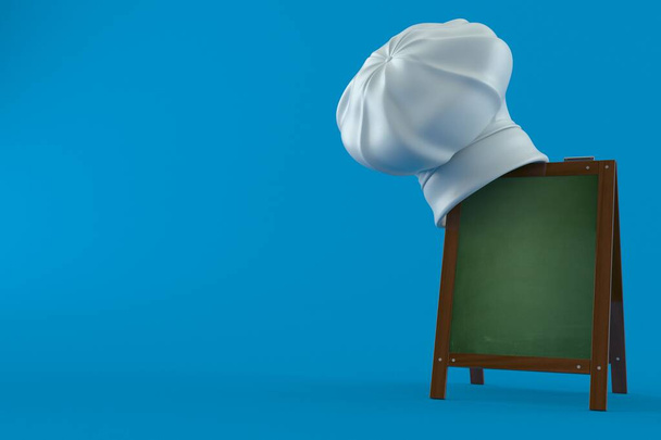 Pizarra con sombrero de chef
 - Foto, Imagen
