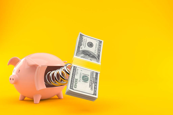 Piggy bank with money - Foto, immagini