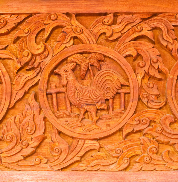 tradycyjny tajski rzeźba w drewnie - Zdjęcie, obraz