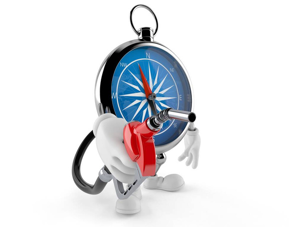 Персонаж компаса держит бензиновое сопло
 - Фото, изображение