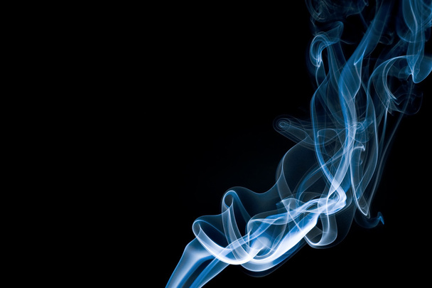 Azul Huellas de humo abstractas
 - Foto, Imagen