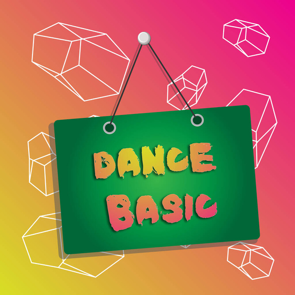 Sana kirjoittaa tekstiä Dance Basic. Liiketoiminnan käsite, joka hyödyntää kehon ja erilaisia liikkeen Värillinen muistio muistutus tyhjä aluksella tyhjä tila liittää tausta suorakulmio
. - Valokuva, kuva