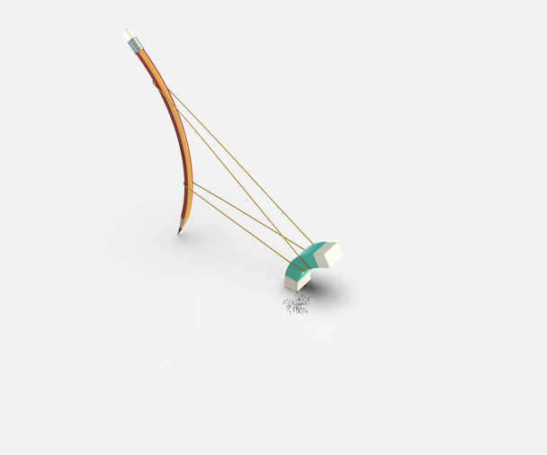 Tužka a guma - 3D vykreslování - Fotografie, Obrázek
