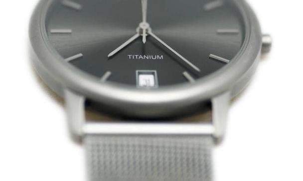 Macro closeup shot of an analog watch - 写真・画像
