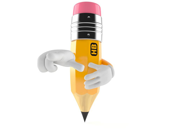 Caractère crayon pointant du doigt
 - Photo, image