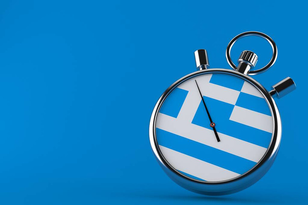 Yunan bayrağıyla Kronometre - Fotoğraf, Görsel