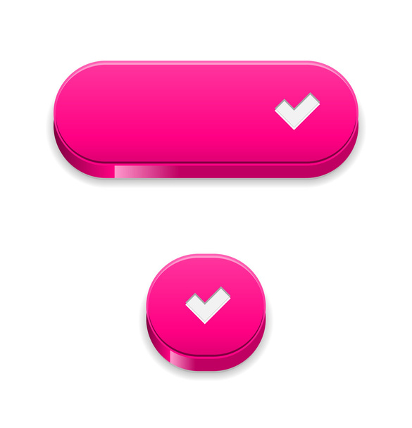The pink accept buttons - Vector, Image