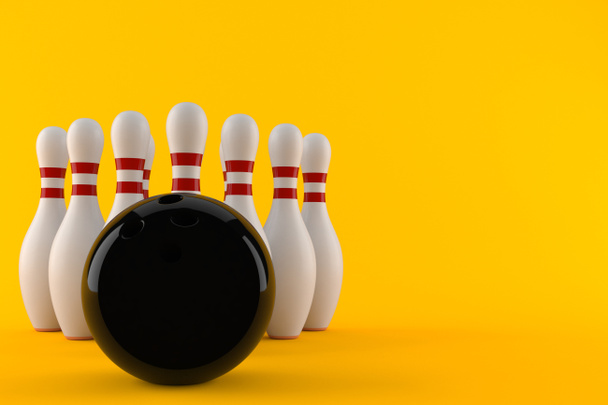 palla da bowling con perni
 - Foto, immagini