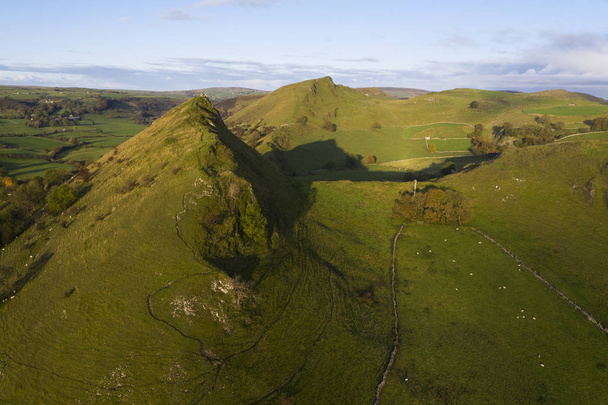 atemberaubende Drohnen-Landschaft Bild des Peak District Countrysi - Foto, Bild