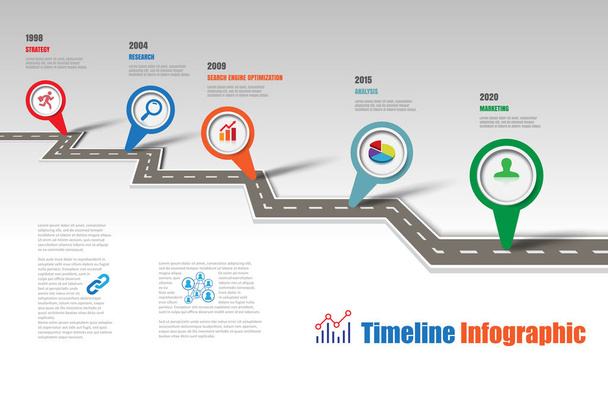 Инфографический шаблон бизнес-карты с указателями, предназначенными для абстрактного фона вехой современной технологии процесса диаграммы Цифровой график представления данных маркетинга Векторная иллюстрация
 - Вектор,изображение
