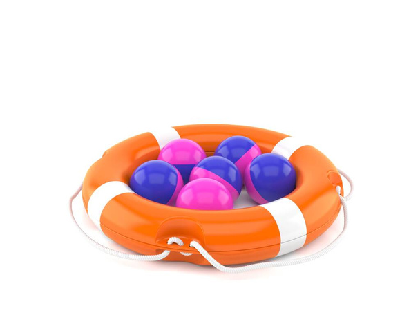 Пейнтбольные мячи с спасательным буем
 - Фото, изображение