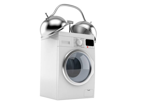 Waarschuwingsconcept wasmachine - Foto, afbeelding