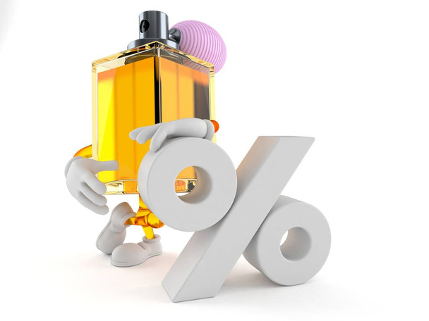 Parfum karakter met procent symbool - Foto, afbeelding