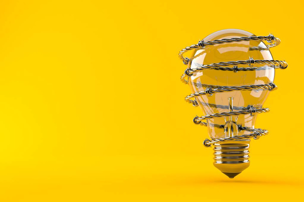 Light bulb with barbed wire - Photo, Image