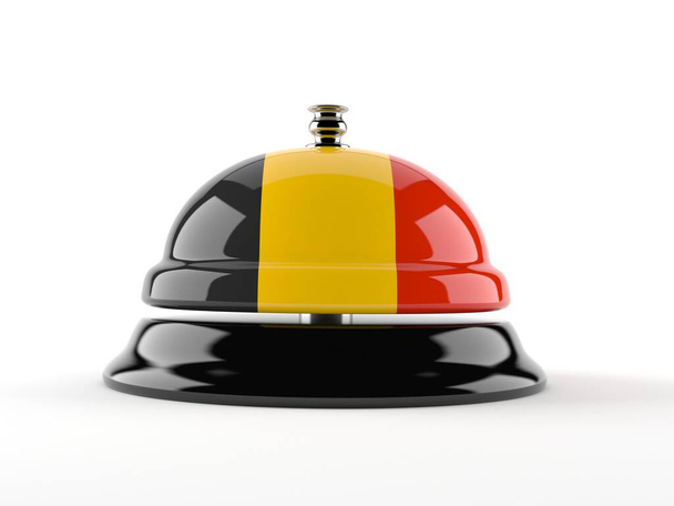 Hotelglocke mit belgischer Flagge - Foto, Bild