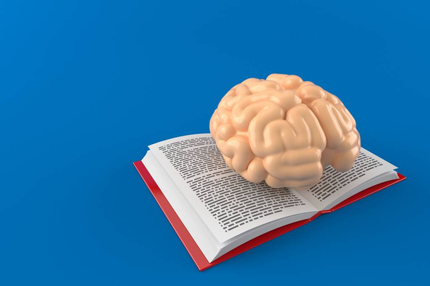 Mózg na otwartej książce - Zdjęcie, obraz
