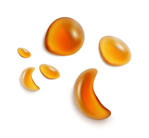 Vector  sauce or caramel drops - Vector, afbeelding