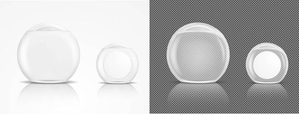 White round plastic bottle - Vector, Image